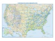 US Interstate Wall Map