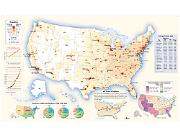 US Population <br /> Wall Map Map