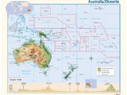 Australia <br /> Physical <br /> Wall Map Map