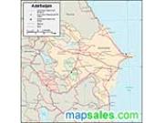 Azerbaijan <br /> Wall Map Map