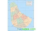 Barbados <br /> Wall Map Map