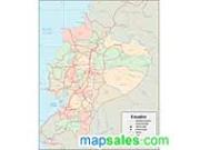 Ecuador <br /> Wall Map Map