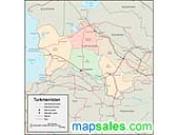 Turkmenistan <br /> Wall Map Map
