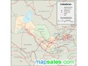 2010 Uzbekistan <br /> Wall Map Map