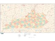 Kentucky  <br />with Counties <br /> Wall Map Map