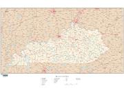 Kentucky  <br />with Roads <br /> Wall Map Map