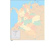 Colombia <br /> Wall Map Map