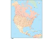 North America <br /> Wall Map Map