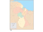 Guyana <br /> Wall Map Map