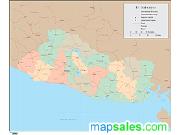 El Salvador <br /> Wall Map Map