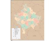 Kosovo <br /> Wall Map Map