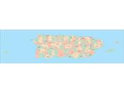 Puerto Rico <br /> Wall Map Map