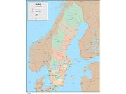 Sweden <br /> Wall Map Map