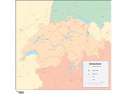 Switzerland <br /> Wall Map Map