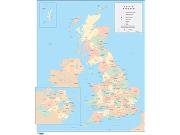 United Kingdom <br /> Wall Map Map