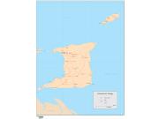 Trinidad/ Tobago <br / > Wall Map Map