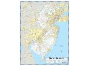 New Jersey County Highway <br /> Wall Map Map