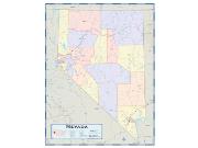 Nevada Counties <br /> Wall Map Map