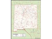 New Mexico <br /> Wall Map <br />with Counties Map