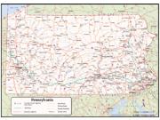 Pennsylvania <br /> Wall Map <br />with Counties Map