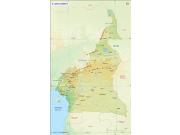 Cameroon <br /> Wall Map Map