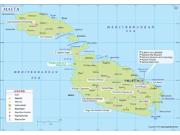 Malta <br /> Political <br /> Wall Map Map