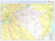 Burlington, NJ County <br /> Wall Map Map