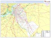 Camden, NJ County <br /> Wall Map Map
