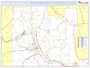 Chemung, NY County <br /> Wall Map Map