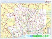 New London, CT County <br /> Wall Map Map