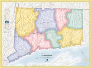 Connecticut <br /> Political <br /> Wall Map Map