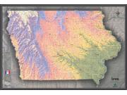 Iowa <br /> Physical <br /> Wall Map Map