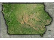 Iowa <br /> Satellite <br /> Wall Map Map