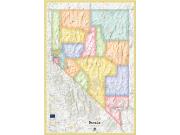 Nevada <br /> Political <br /> Wall Map Map