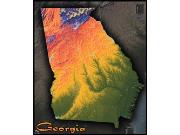 Georgia Topo <br /> Wall Map Map