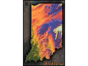 Indiana Topo <br /> Wall Map Map
