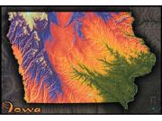 Iowa Topo <br /> Wall Map Map