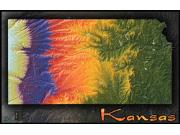 Kansas Topo <br /> Wall Map Map