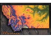 Montana Topo <br /> Wall Map Map