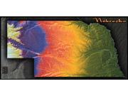 Nebraska Topo <br /> Wall Map Map