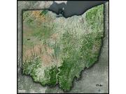 Ohio <br /> Satellite <br /> Wall Map Map