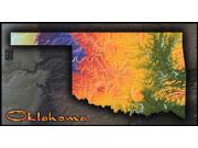 Oklahoma Topo <br /> Wall Map Map