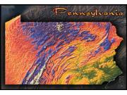 Pennsylvania Topo <br /> Wall Map Map