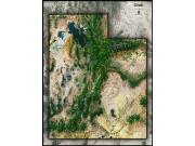 Utah <br /> Satellite <br /> Wall Map Map