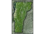 Vermont <br /> Satellite <br /> Wall Map Map