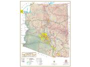 Arizona Milepost Interstate <br /> Wall Map Map