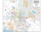Central Arizona <br /> Wall Map Map