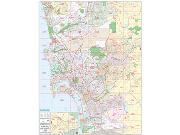 South San Diego CA Wall Map