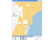 Coral Gables <br /> Wall Map <br /> Basic Style 2022 Map