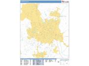 Fayetteville <br /> Wall Map <br /> Basic Style 2024 Map